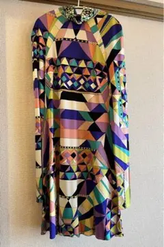 エミリオプッチ Emilio pucci ワンピース ドレス40 シルク