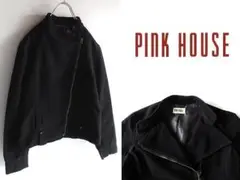 PINK HOUSE ピンクハウス モールスキン ライダースジャケット L