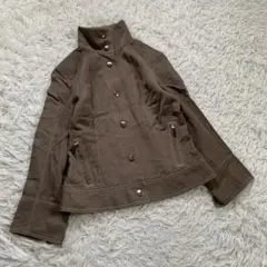 MICHEL KLEIN (38) コットン スタンドカラー ジャケット