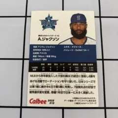 横浜DeNAベイスターズ A.ジャクソン　プロ野球チップスカード　2025