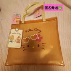 【即完売商品】日焼けキティ　トートバッグ ビニールバッグ　カードホルダー