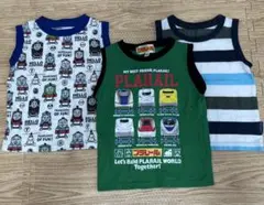 3枚セット 子供服 ノースリーブ プラレール トーマス 90〜95cm