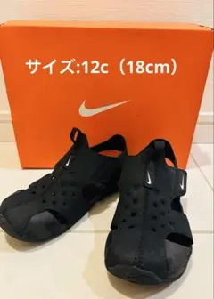 Nike ブラック サンダル（18cm）