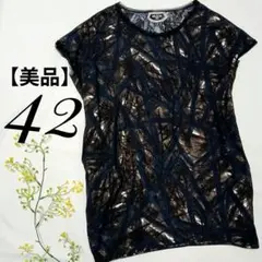 MARLENEDAM✿ITALYマーレンダム 半袖Tシャツ42【L】ブラック