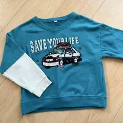 男の子　はたらくくるま　パトカー　長袖Tシャツ　110