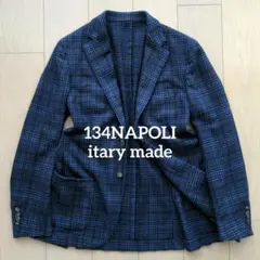 Italy製 134NAPOLI ウール混コットンテーラードジャケット 48