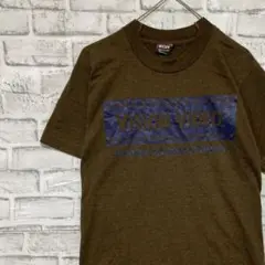USA製90sヴィンテージTシャツ！シングルステッチ　ブラウン半袖古着　S 16