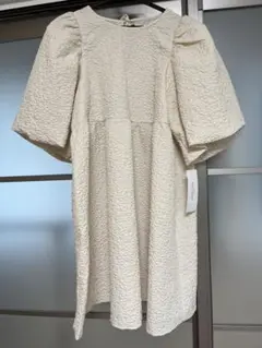 RAY CASSIN アイボリーパフスリーブドレス