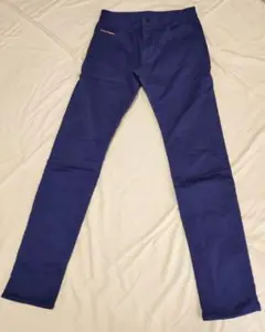 【着用1回美品】ワールド THE SHOP TK メンズ　ネイビー 綿混パンツS