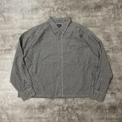 OLD 短丈　ショート丈　チェックシャツ　cityboy 古着　ギンガムチェック