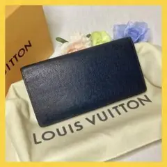 ルイヴィトン タイガ ポルトフォイユ・ロン 札入れ ネイビー 濃紺 男女共用