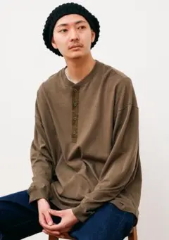 21ss【 PORT BY ARK 】ヘンリーネック長袖Tシャツ