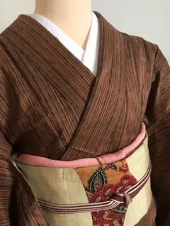 【逸品】上質の染め紬　未使用　美品