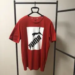 美品　PUMA ロゴプリント Tシャツ XL レッド