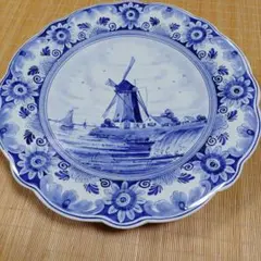 ROYAL.DELFT.ロイヤルデルフト、ハンドペイント、壁掛け大皿