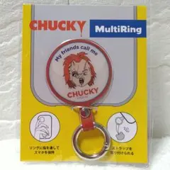 【新品/未使用/タグ付き】CHUCKY マルチリング付きフォントタグスマホリング