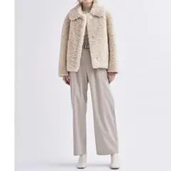 LANVIN en Bleu ボアショートコート 38