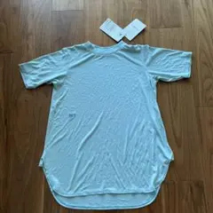 新品タグ付き！NEUTRALWORKS N/ロゴ S 半袖チュニックライトブルー