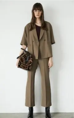 【MOUSSY】セットアップ　茶色　パンツスーツ