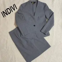 INDIVI 日本製 接触冷感 UV ノーカラー スーツ セットアップ