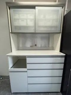 [送料込み]食器棚 パモウナ　幅120cm 高さ204cm 奥行50cm