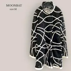 【ムーンバット】MOONBAT✨美品✨レースコート　　羊革　ストレッチ　ブラック