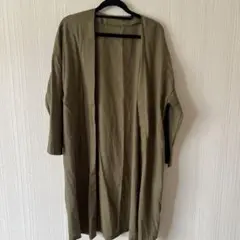 junoah ノーカラージャケット オリーブ