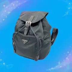 《超美品》 プラダ ミニリュック ミニ バックパック グリーン系