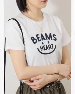 BEAMS HEART ビームスハート　半袖Tシャツ　スマイルロゴT 白　M 綿