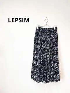 LEPSIM レプシィム　花柄ロングフレアスカート　ブラック