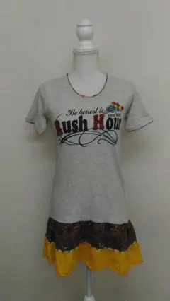値下大歓迎 #252 レディース RushHour 半袖ミニワンピース Lサイズ