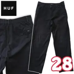 ハフ HUF ブラックチノパンツ コットンストレートパンツ