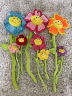 カラフルな花のぬいぐるみセット