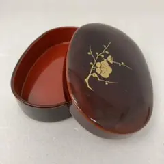 【未使用/美品】新わじま塗 漆 小物入れ 梅 工芸品