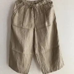 無印良品　フレンチリネンワイドパンツＭ