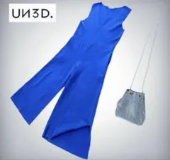 【UN3D.】 オールインワン 　サロペット　ブルー系　38　オーバーオール