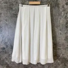 ✨COMME CA MODELS✨ミディ丈プリーツスカート♡ホワイト♡美品(L)