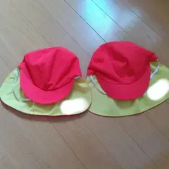 カラー帽子　幼稚園　保育園　赤