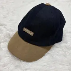 RUBENルーベン　デニムキャップ　BROOKLYNロゴ　インディゴ×ブラウン