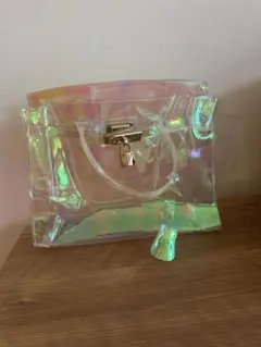 クリア虹色ハンドバッグ