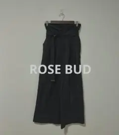 ROSE BUD ローズバッド チェック柄 ベルト付き ワイドパンツ S