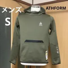セール❣️ ATHFORM スウェットフード付き　S カーキ アスフォーム