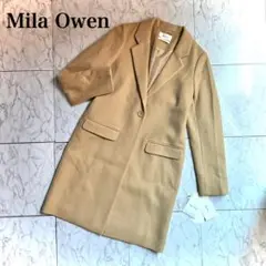 【カシミヤ】Mila Owen ウール チェスターコート 人気 無地 ベージュ
