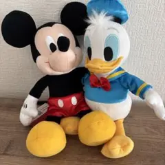 ディズニー　ミッキー　ドナルド　ペア　ぬいぐるみ　セット