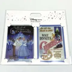 新品　ディズニー　シンデレラ　ステッカーセット　ポスター風　クリア
