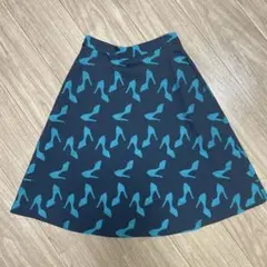 インディヴィ INDIVI ハイヒールジャカードフレアスカート