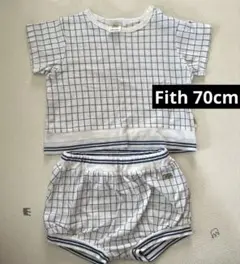 【Fith】チェック柄 Tシャツとショーツのセットアップ