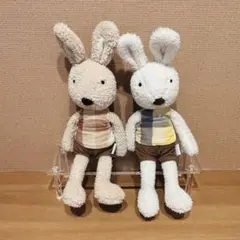ルシュクル　Le Sucre うさぎ　ぬいぐるみ　チェック柄