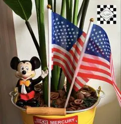 アメリカ国旗　２本組　星条旗　アメリカン雑貨　フラッグ　ミニフラッグ