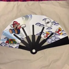 スーパーマリオ　紙扇子
